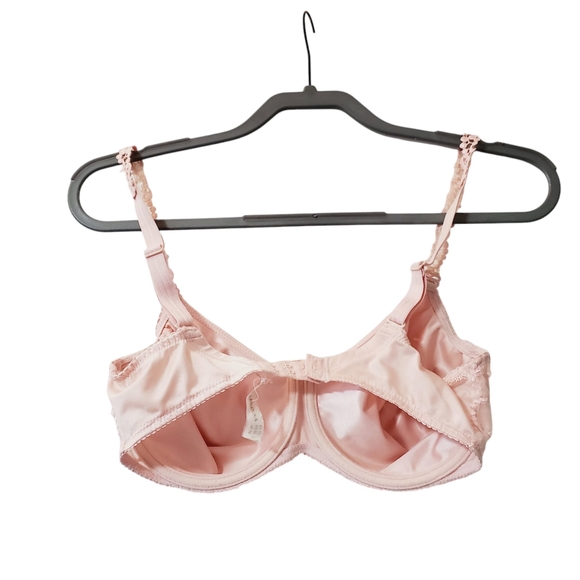 Prima Donna Lux Pink Satin Barbie Blush Pink Lined Underwire Bra 34D - Picture 2 of 5